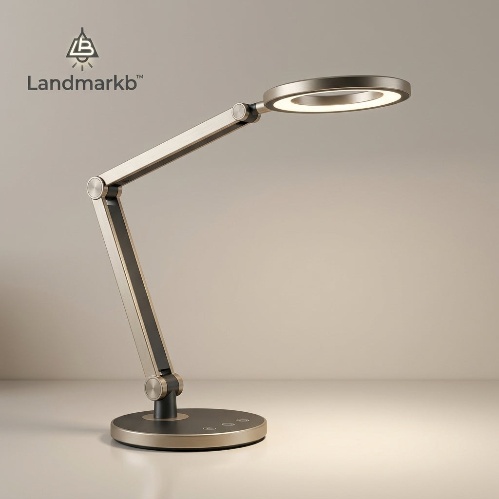 Landmarkb™ Adjustable Eye-Comfort LED Desk Lamp — Flexible Light for Reading, Work & Study