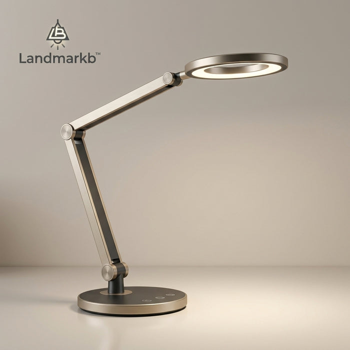 Landmarkb™ Adjustable Eye-Comfort LED Desk Lamp — Flexible Light for Reading, Work & Study