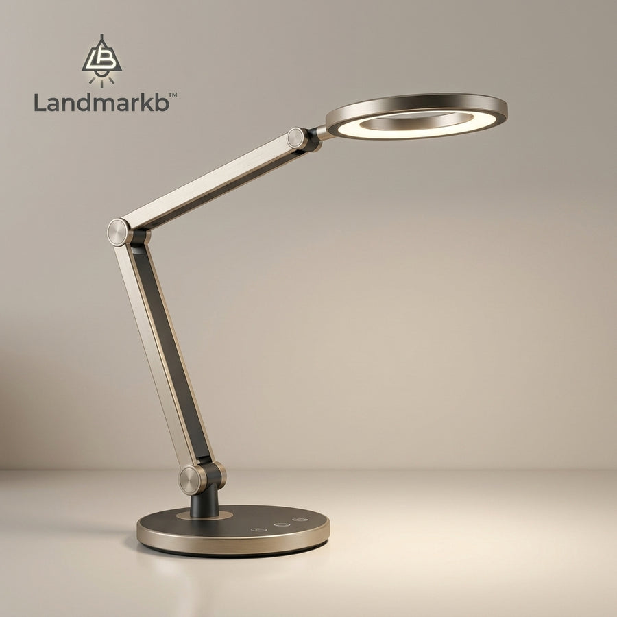 Landmarkb™ Adjustable Eye-Comfort LED Desk Lamp — Flexible Light for Reading, Work & Study